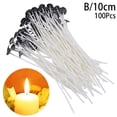 thumbnail image 1 of Candle Wick 8-20cm Wick with Foot 100pcs Waxed Wick For Candles Craft/ Y4T2, 1 of 9