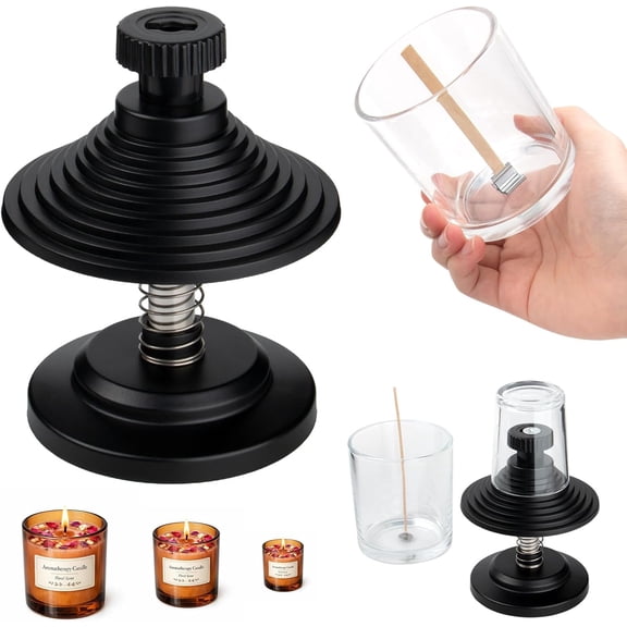 Candle Wick Centering Tool, Adjustable Wick Holder for Candle Making - Keeps Wicks Straight & Centered, Fits Most Candle Jars with 1.57-3.94 Inch DiameterNo Wax Melting Pot