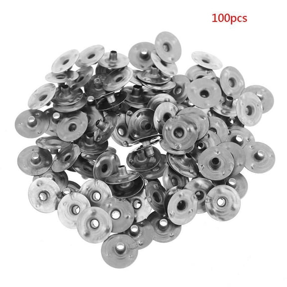 Set of 100 Durable Candle Wick Metal Sustainer Wick Tabs Carry Holders