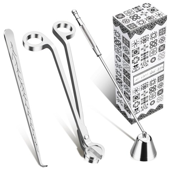 Candle Wick Trimmer, Candle Snuffer and Wick Dipper & Candle Accessory Set, 3 in 1 Candle Care Kit for Candle Lover
