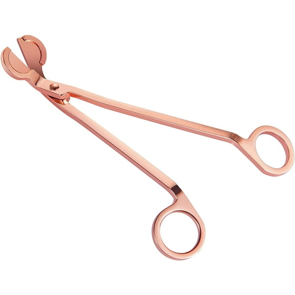 Candle Wick Trimmer, Stainless Candle Wick Cutter, Scissors, Clipper for Trim to Burn Equally, Reduces Soot (Rose Gold)