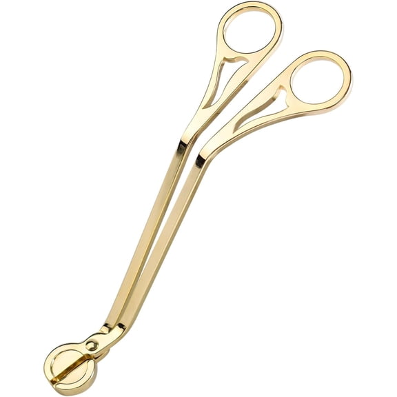 Lnrkai Candle Wick Trimmer, Stainless Steel Oil Lamp Scissor Cutter, Gold Candle Accessory