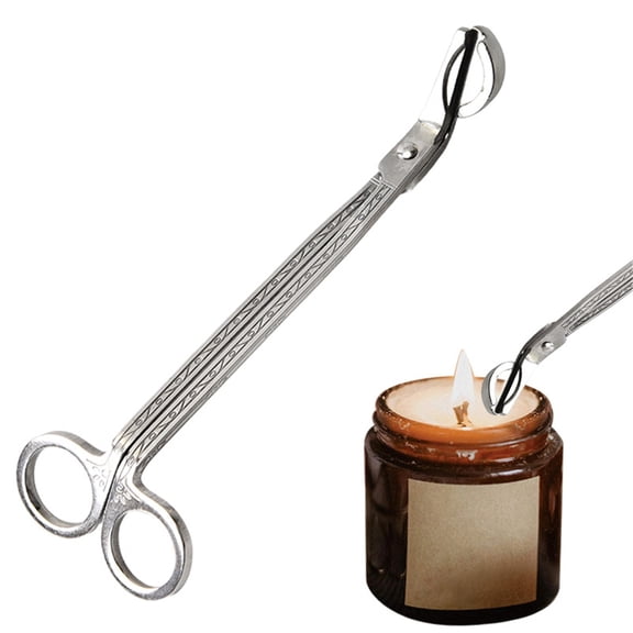 Candle Wick Trimmer, Stainless Steel Wick Cutter, Candle Scissors for Wick, Reaches Deep Into Candles to Cut Spent Cord, Allow Cleaner Burn and Prevent Soot Buildup, Candle Accessories, 7.1"