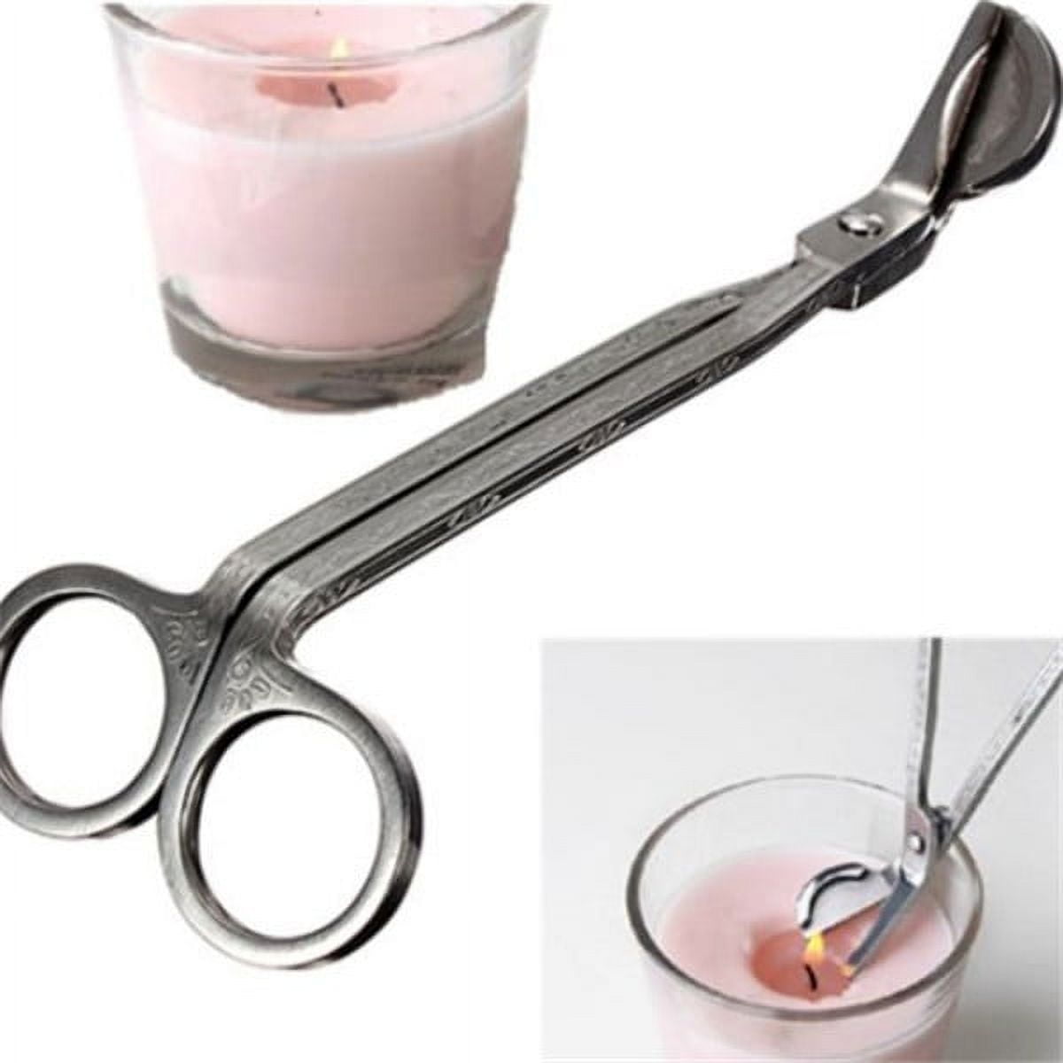 Evermarket Candle Wick Trimmer, Polished Stainless Steel Wick Clipper Cutter - Reaches Deep Into Candles to Cut Spent Wicks, Allow Cleaner Burn and P