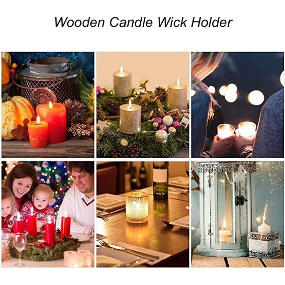 Candle Wicks, 50pcs Candle Wick Holders, Professional Candle Wicks Centering Device Bars for Candle Making