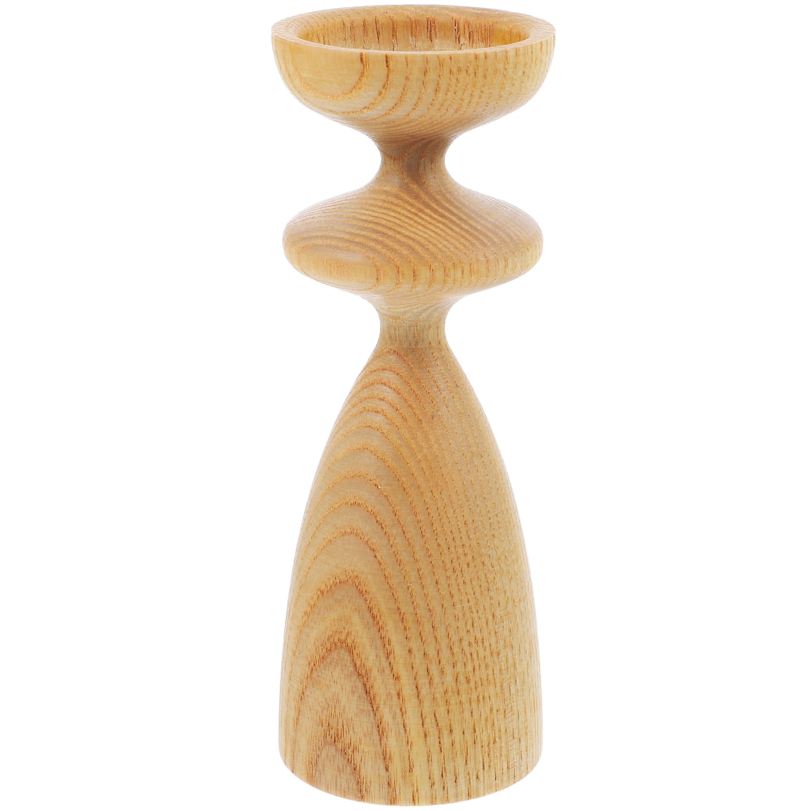 Candle Wood Base Wooden Holder Candlesticks Tealight Desktop Decor ...