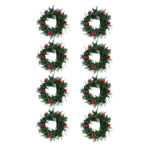 Candle Wreath,Candle Wreath Artificial Flower Garland,Pillar Candle Wreath Pillar Candleholder,Decorative Pillar Candle Artificial Wreath,Candle Artificial Wreath