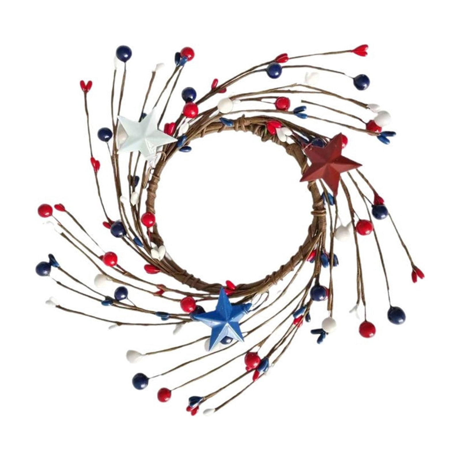 Candle Wreath Independence Day Themed Patriotic Floral Centerpiece ...