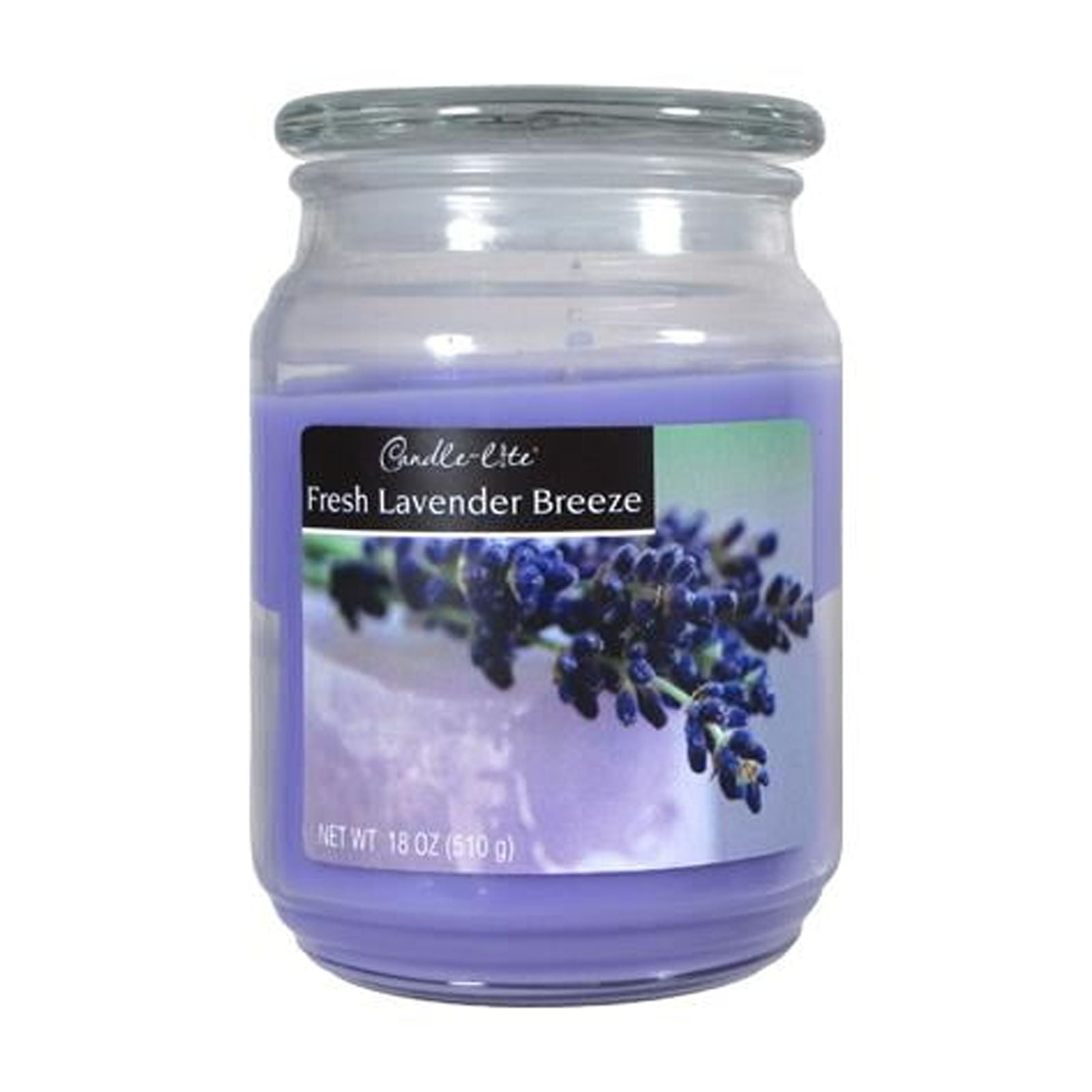 Fresh Lavender Breeze Light Purple Scented Jar Candle