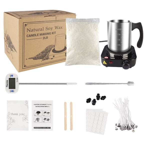 Candle-Making Kit Includes a Wax Melter, Natural Candle Wax for candle Making, DIY Candle-Making Supplies, Adult candle set, Beginner set