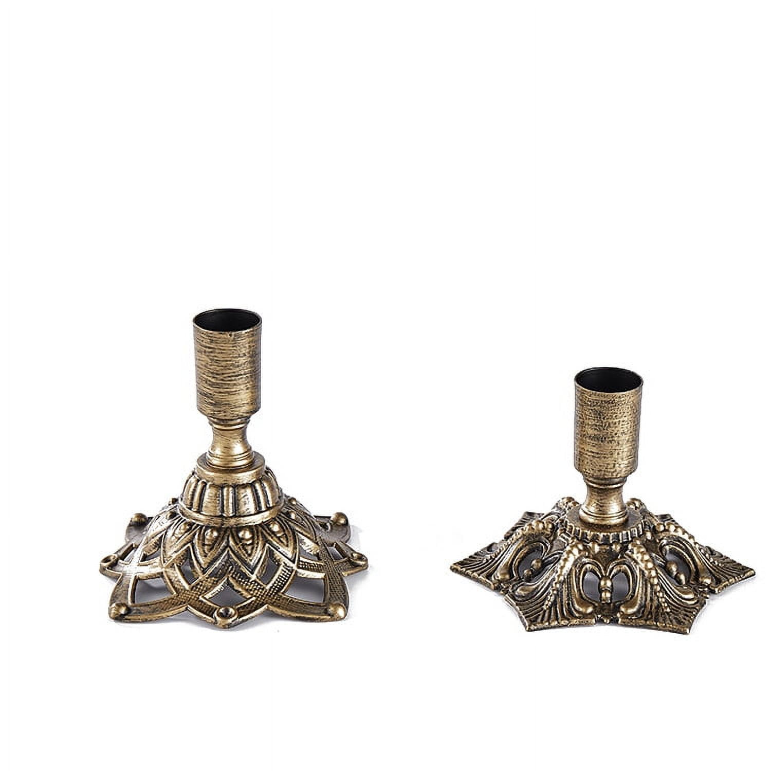 Candle stick holder vintage European Style Candlestick Tabletop Decoration Taper Pillar Candle