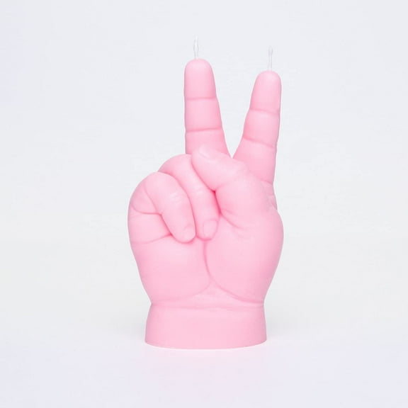 CandleHand Baby Victory/Peace Hand Gesture Candle (Pink)