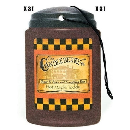 Candleberry Hot Maple Toddy Car Freshener X3
