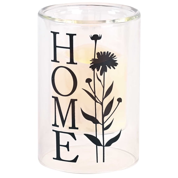 Elanze Designs HOME - Black/Clear 6 x 4 Inch Glass Votive Candle Holder