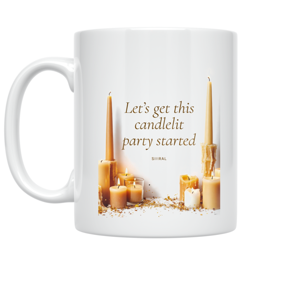 Candlelit Party Planning Design - Party Host - 11 oz Ceramic Coffee Mug
