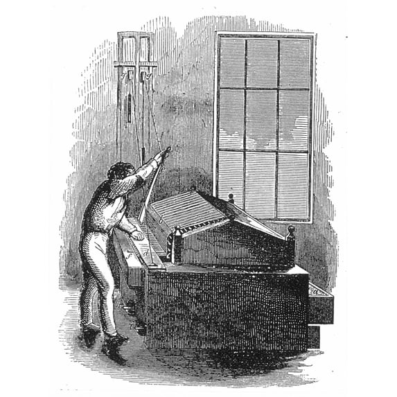 Candlemaking C1860. Nmachine For Cutting Candlewicks In An English Factory. Wood Engraving English C1860. Print by