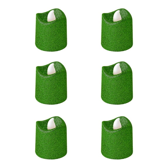 Candles 6Pcs Party Decoration Flameless LED Tea Light Battery Operated Candle for Christmas Valentine Wedding Table Centerpiece (Green)