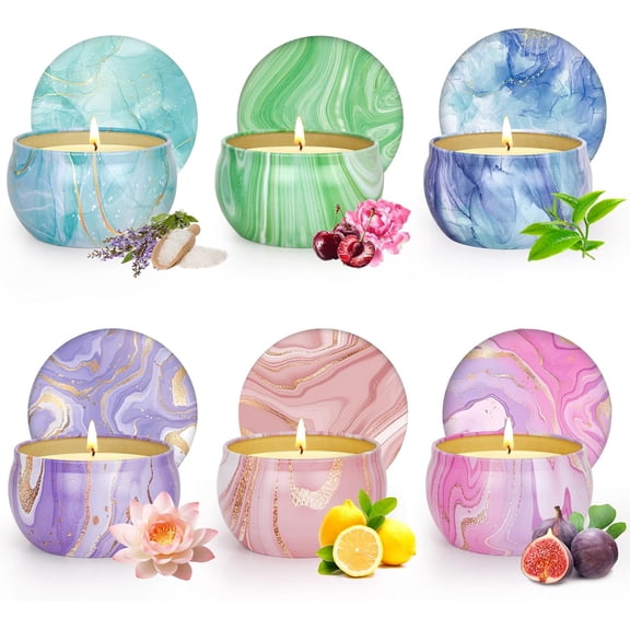 Candles Gifts for Women, 6 Pack for for Home Scented, Natural Soy Wax Aromatherapy Candle Gift Set for Christmas, Friends Birthday, Mothers Day, Teacher Appreciation Gifts