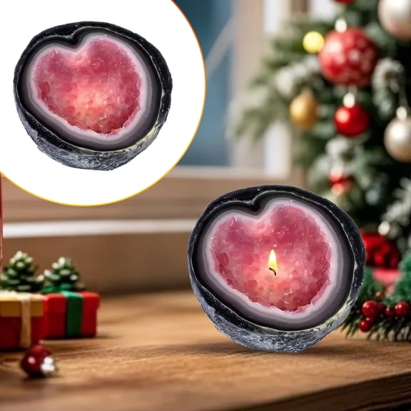 Candles And Holders,Candle Energy Decorative Candle For Home & Tabletop. Amethyst & Rose Quartz. Creative & Fun Candle Bowl Ornament（No Candles Included）