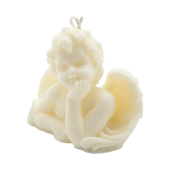 Candles & Holders - Candles and Candlesticks - Christmas Angel Shaped Soy Scented Candle Wax Vegan Cute Decorative Candle White Angel Candle - 1 Candle