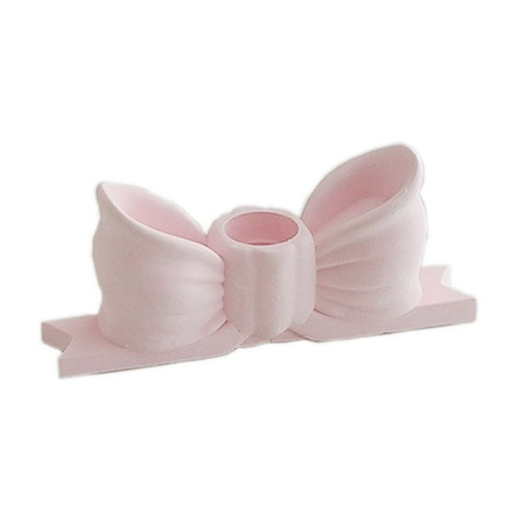 Candles & Holders: New Arrival: 1*Candlestick Made of Resin, Bow Candle Holder Pink, Wooden Candle Holders for Candlesticks Weight: 129g