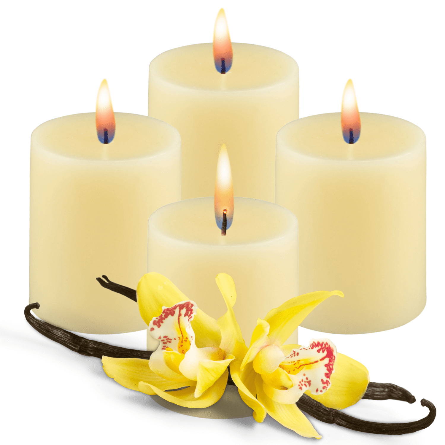 Candles for Home Scented - Vanilla - Vanilla Scented Candles 6 Pack - Pillar Candles
