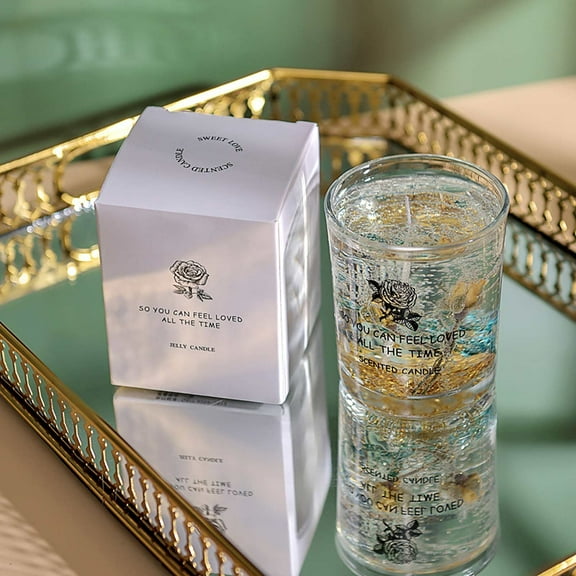 Candles & holders,Jelly Aromatherapy Candle With Eternal Flower Inside And With Nighttime Light 45 Hour Burn Time Perfect Home Decor Gift Choice Floral Fruity Scents