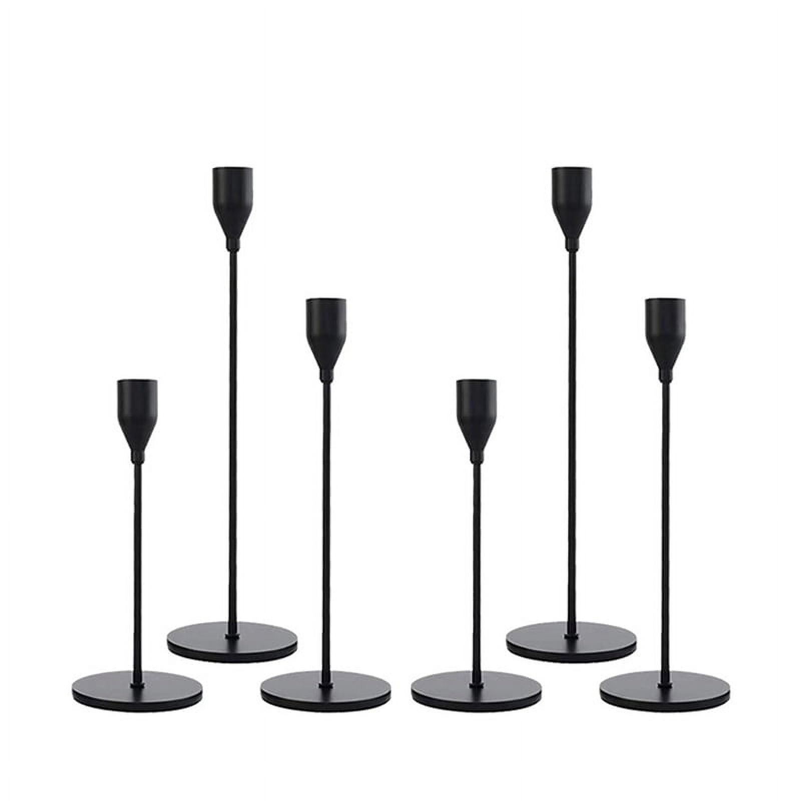Candlestick Holders 6 Pcs Set, 3 Sizes of Taper Candle Holders for