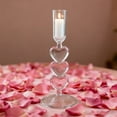 thumbnail image 1 of Candlestick Holders Goblet-shaped with Heart-shaped Decoration | Glass Candle Holder Decoration | for Wedding Dining Table Party Valentine's Day Decoration | 1pc, 1 of 6