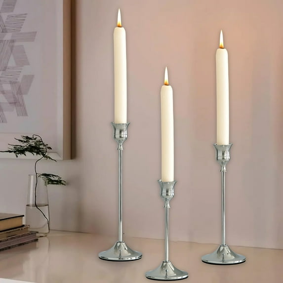 Candlestick Holders,Set of 3 pcs Taper Candle Holder for Candlesticks aluminum alloy Vintage Candle Stick Candle Holders Candelabra Candle Holder for Fireplace Party Dining Home