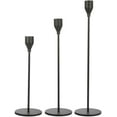 Candlestick Holders, Set of 3 Matte Black Candle Holders, Taper Candle