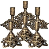 Candlestick Holders,Taper Candle Holder for Candlesticks Gold Brass Vintage Candle Metal Stick Candle Holders for Dinning, Party, Wedding Decor,Fits 3/4 inch Thick Candle&Led Candles(Set of 6 Pcs)