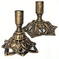 thumbnail image 1 of Candlestick Holders, Taper Candle Holder for Candlesticks Golden Brass Vintage Candle Metal Stick Candle Holders for Dinning, Party, Wedding Decor, Fits 3/4 inch Thick Candle&Led Candles(Set of 2pcs), 1 of 10
