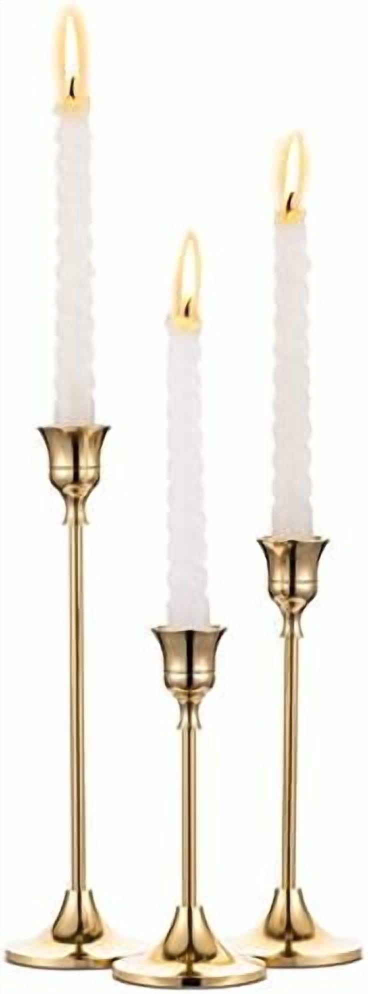 Candlestick Holders Taper Candle Holders, Set of 3 Candle Stick Holders ...