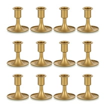 Candlestick Holders Taper Candle Holders Sziqiqi Gold Candle Stick Candle Holder for Table Centerpiece Wedding Reception Festive Christmas Mantel Decoration or Home Decor Set of 12