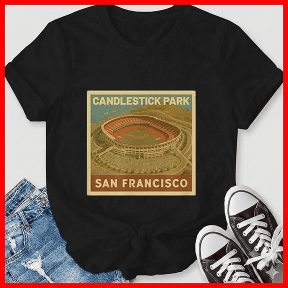 Candlestick Park San Francisco Stadium History Sports Souvenir Unisex T-Shirt, up to size 5XL