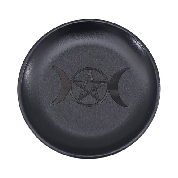 Candlestick Round Plate Ritual Tray Candle Holder Incenses Burners Home Decoration Jewelry Crystal Storage Tray