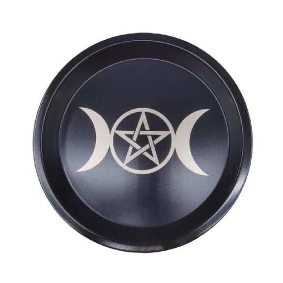 Candlestick Round Plate Ritual Tray Holder Incenses Burners Home Decoration Jewelry Crystal Storage Tray