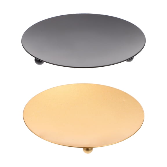 NIAIZEK Round Iron Candle Holders, 2-Pack Assorted Colors, Decorative Storage for Home and Party Use