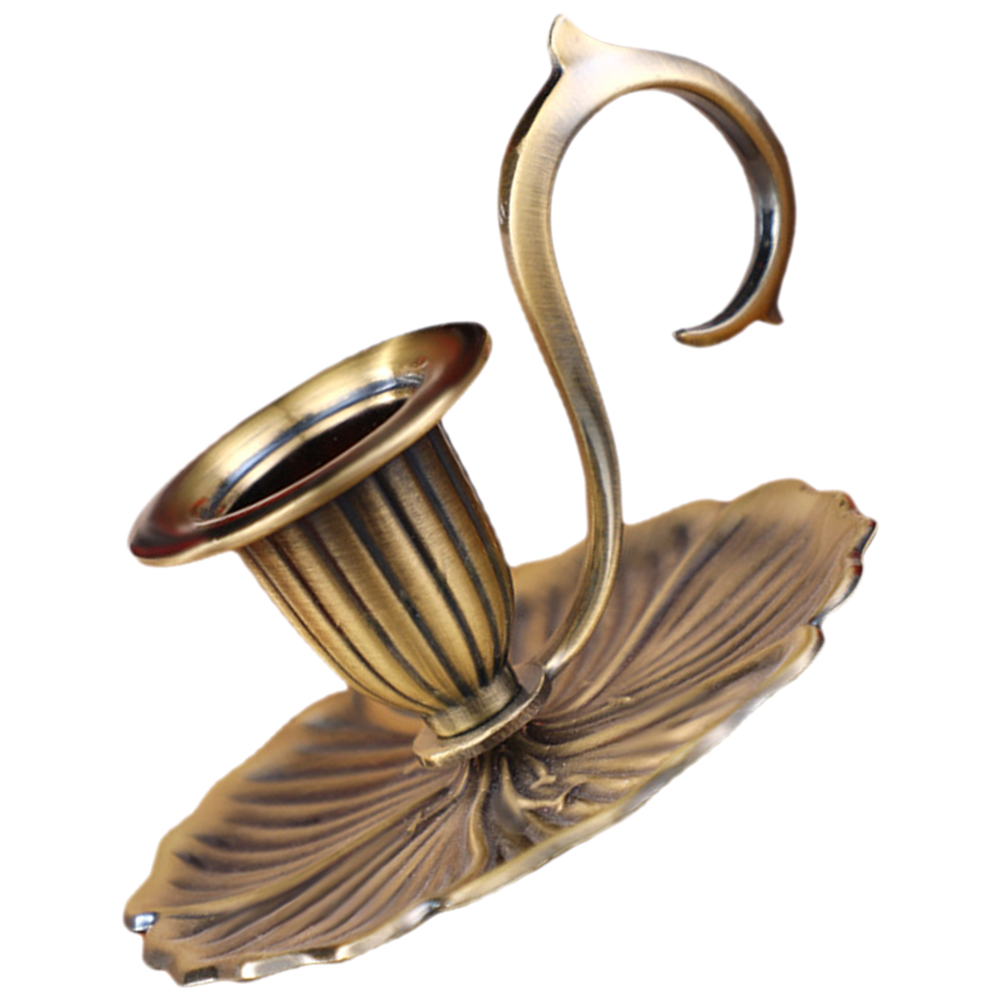 Candlestick in Hand Pillar Holder Creative Zinc Alloy Book Shelf Decor