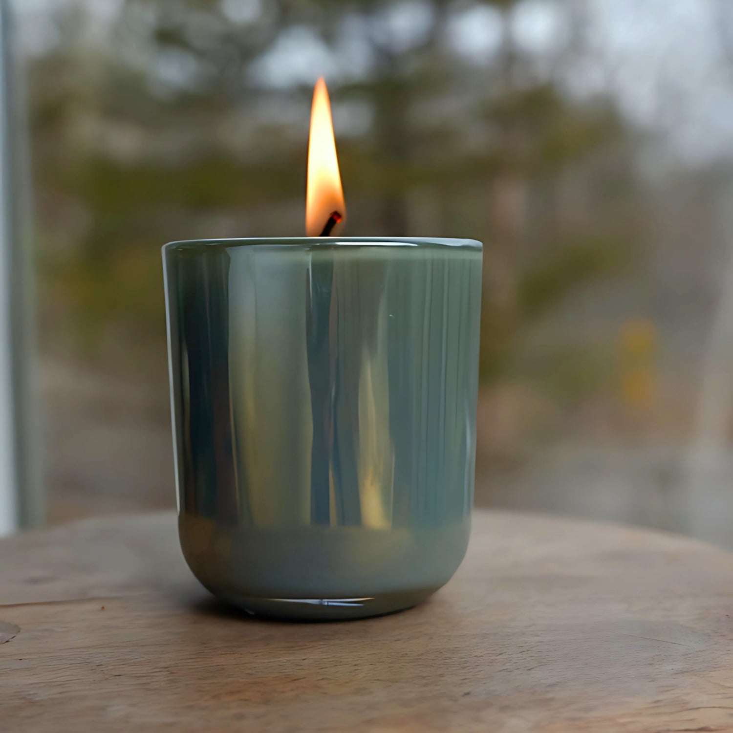 Candlestock Beeswax And Soy Wax Scented Iridescent Glass Jar Candles