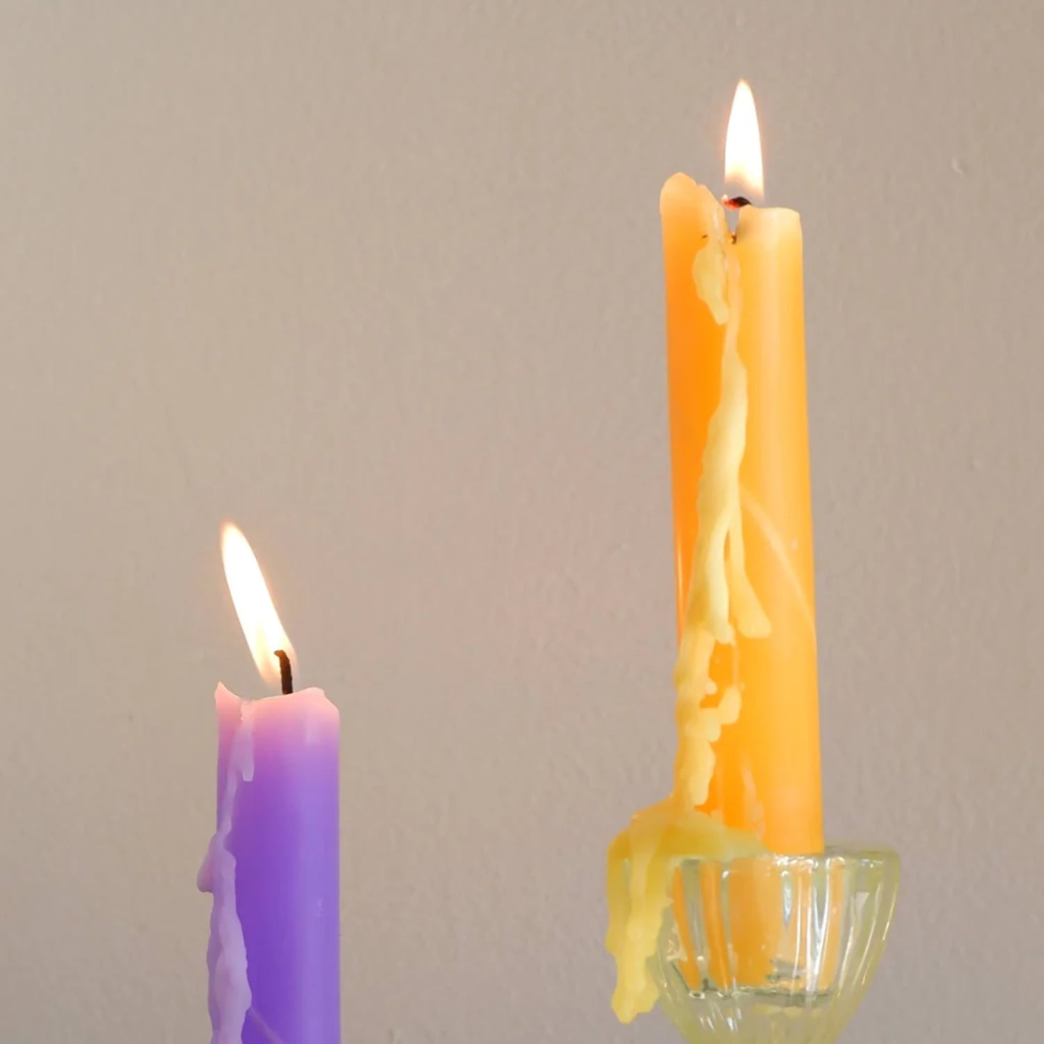 Dripping Wax Candle - Mid & Round – flamingwik.