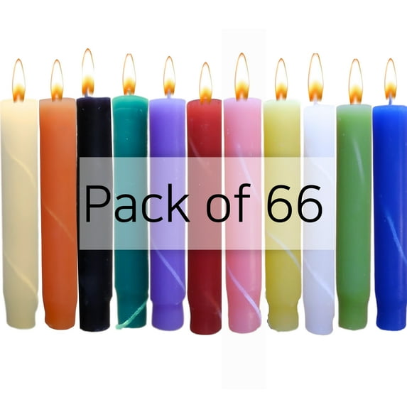 Candlestock Hippie Drippy Drip Candles - 66 Pack