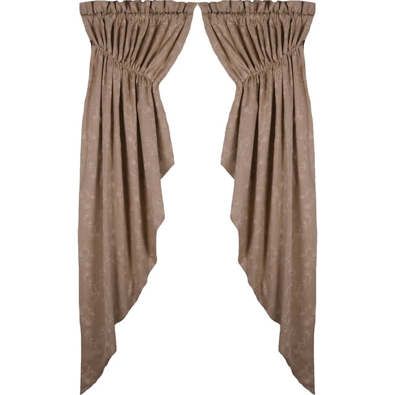 Candlewicking Taupe Gathered Swag