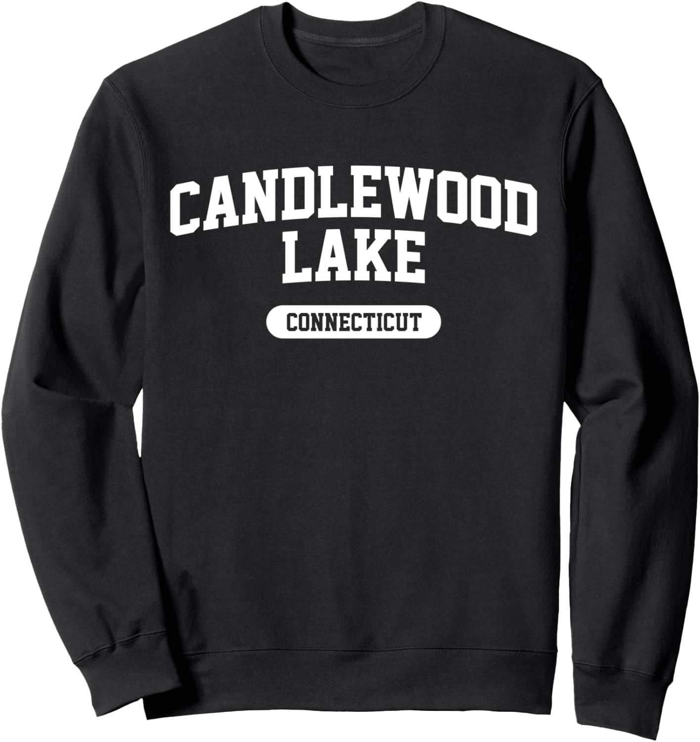 Candlewood Lake Connecticut Athletic Ct Block Text Sweatshirt - Walmart.com
