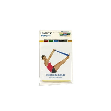 Cando 3 Piece Low Powder Exercise Band PEP Pack