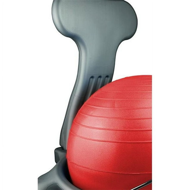 Cando Plastic Mobile Ball Chair With Back With O Arms Ball, Red Child