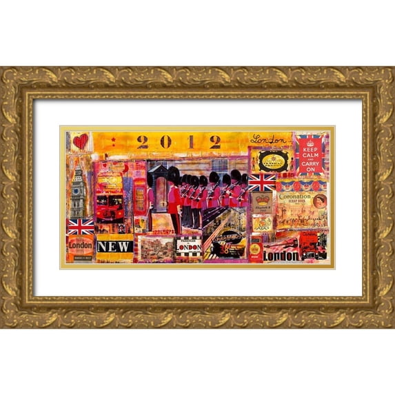 Candon, Frederick 32x18 Gold Ornate Wood Framed with Double Matting Museum Art Print Titled - London 2012