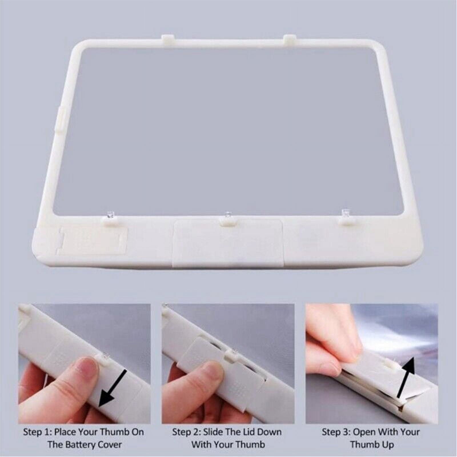 Candy AS-SEEN-ON-TV Full Page Book Magnifier and Light to See Pages 3X Bigger, Optical Grade, Anti-Glare White