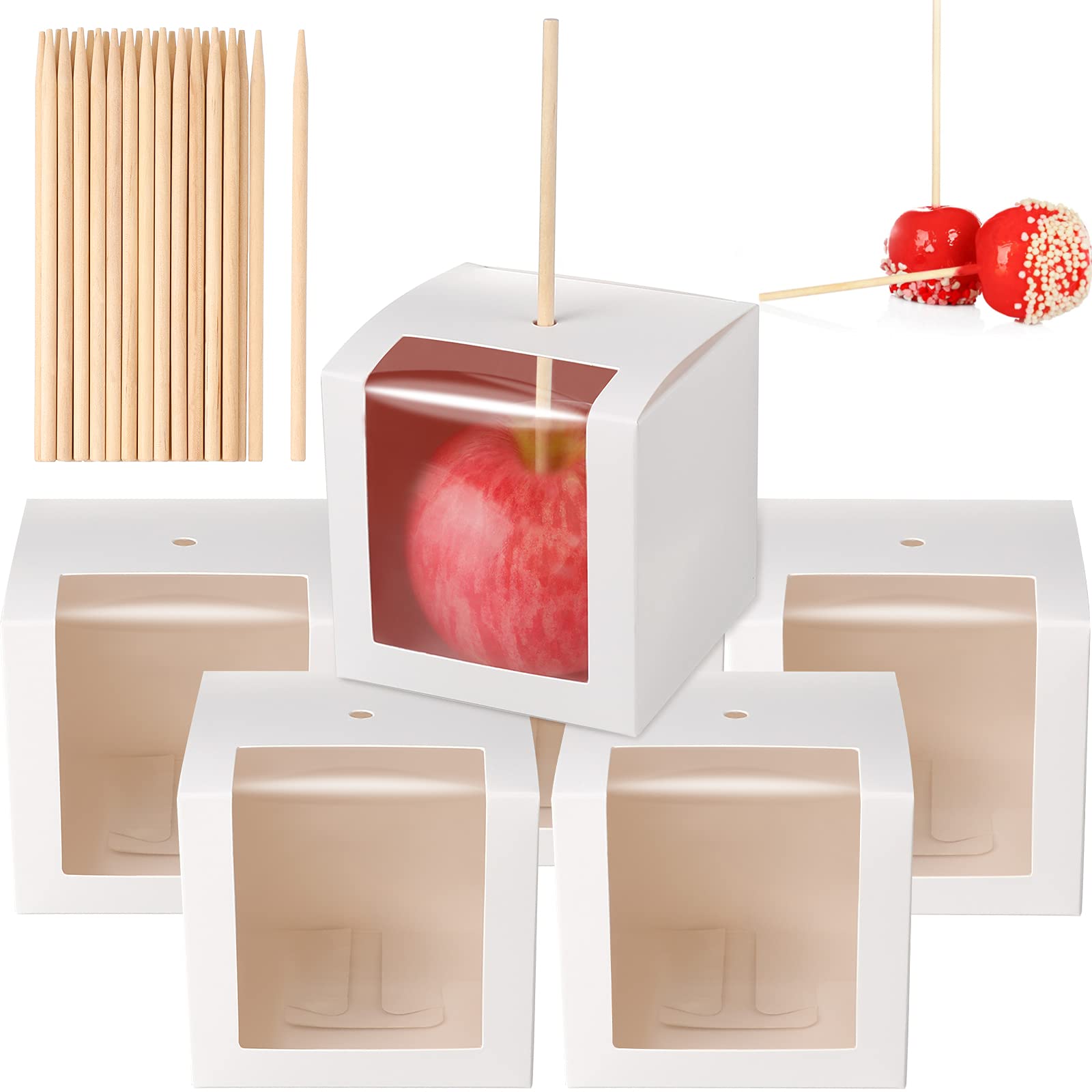 Candy Apple Boxes with Holes Caramel Apple Wraps C